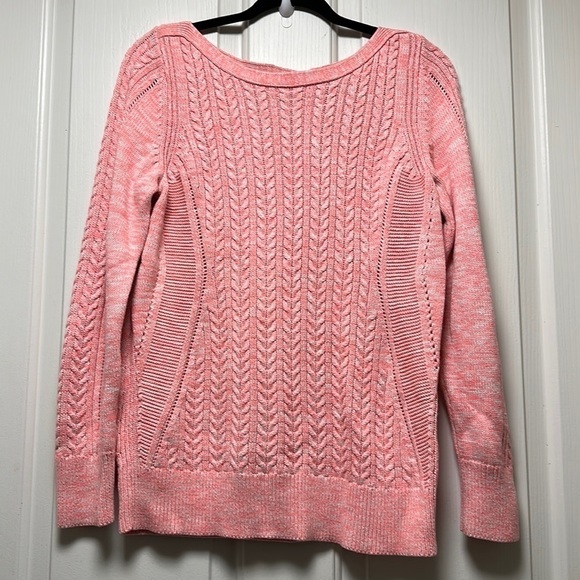 BANANA REPUBLIC Cable Knit, boat neck Pullover Sweater Sz L - Picture 1 of 8